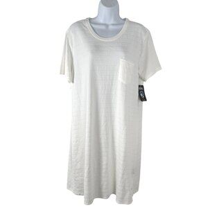 Kuhl Willa T-Shirt Dress XL White Short Sleeve Organic Cotton NWT‎ DR-1742